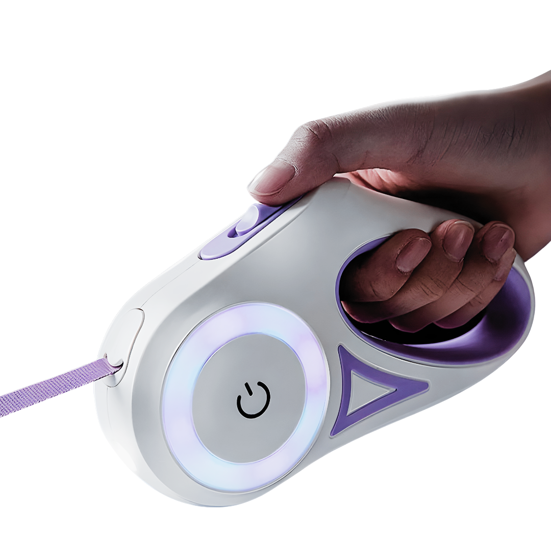 LunaraPets™ – Retractable Dog Leash with LED Light & Collar Set