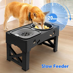 Bowlvera – 3-in-1 Adjustable Slow Feed Pet Bowl for Dogs & Cats