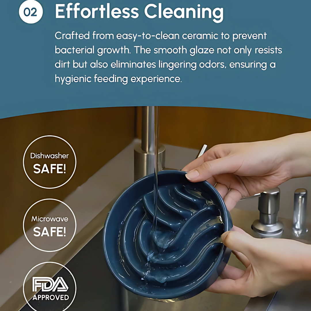 Furrora – Ceramic Slow Feeder Dog Bowl
