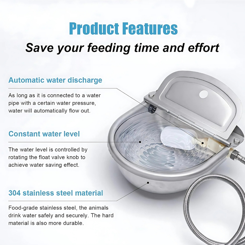 Pawvara – Automatic Stainless Steel Pet Water Bowl