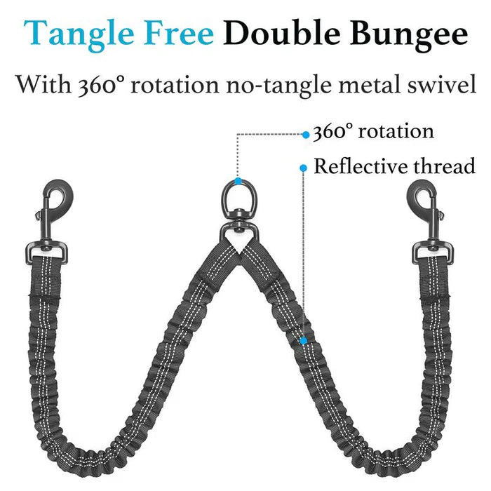 Pawvera – Heavy Duty Shock-Absorbing Dog Leash for Strong Pullers