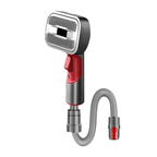 Handheld vacuum cleaner with a flexible hose on a white background