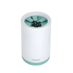 White and teal electric toothbrush holder with 'carno' branding on a white background