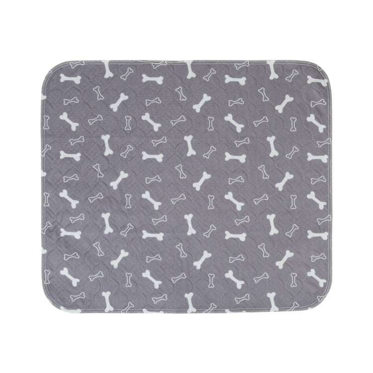 Gray mat with white bone pattern on a white background