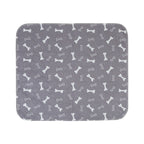 Gray mat with white bone pattern on a white background