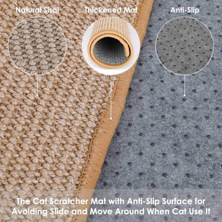 Sisalyn – Durable Sisal Cat Scratching Mat for Furniture Protection