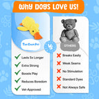 Zylera – Indestructible Duck Dog Toy for Anxiety & Play