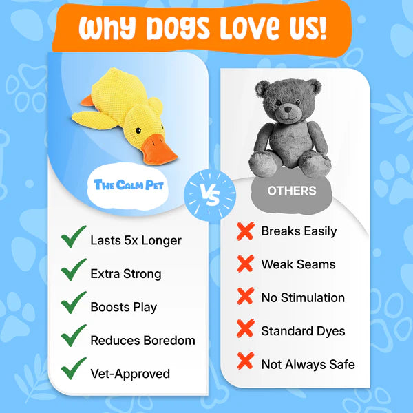 Zylera – Indestructible Duck Dog Toy for Anxiety & Play