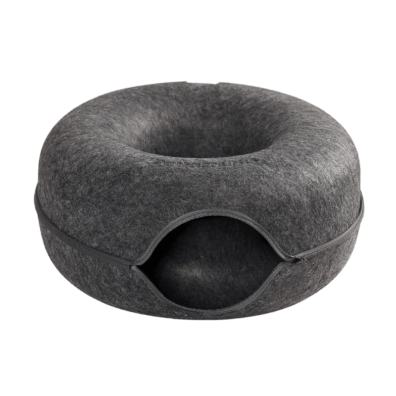 Purrluna – Cozy Peekaboo Cat Cave Bed for Indoor Cats & Kittens
