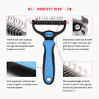 Furvana – Dual-Head Safe Dematting Pet Grooming Comb for Dogs & Cats