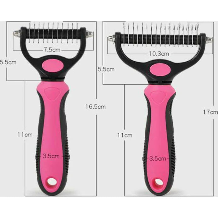 Furvana – Dual-Head Safe Dematting Pet Grooming Comb for Dogs & Cats
