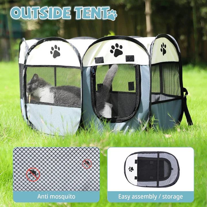 Pawvera – Spacious Pet Play Pen for Cats, Puppies & Small Pets