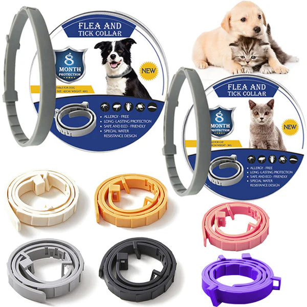 Pawvanta – Natural Flea & Tick Protection Collar for Dogs & Cats (8-Month Defense)