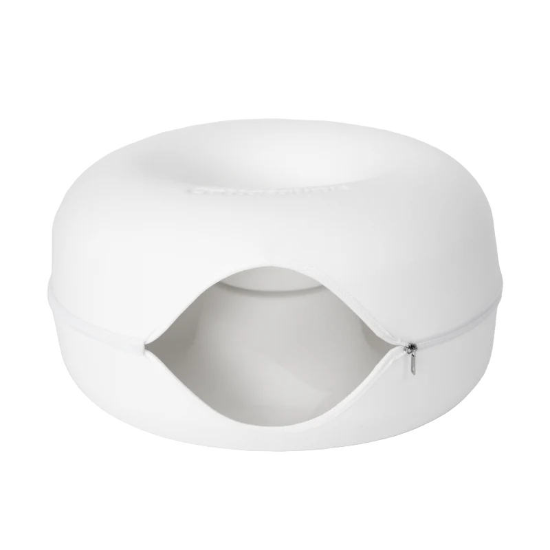 Purrluna – Cozy Peekaboo Cat Cave Bed for Indoor Cats & Kittens
