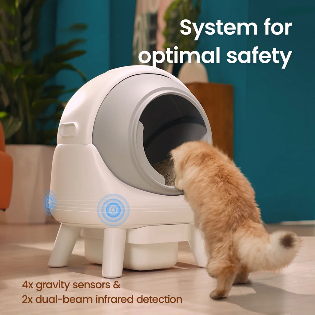 Whiskora™ – Wide Opening Smart Self-Cleaning Litter Box