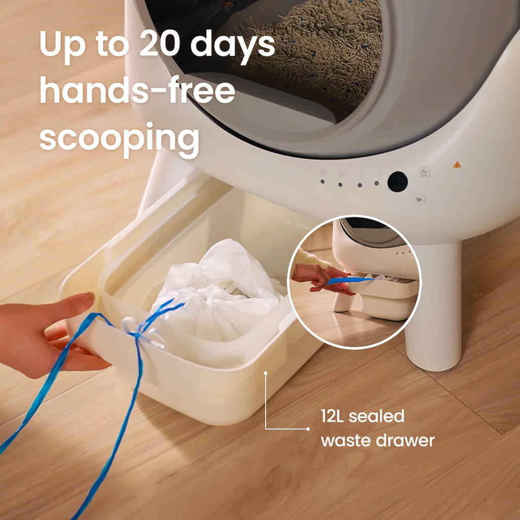 Whiskora™ – Wide Opening Smart Self-Cleaning Litter Box