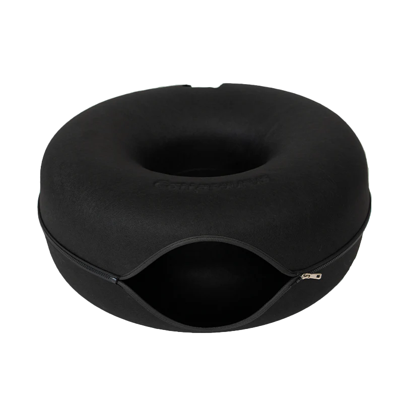 Purrluna – Cozy Peekaboo Cat Cave Bed for Indoor Cats & Kittens