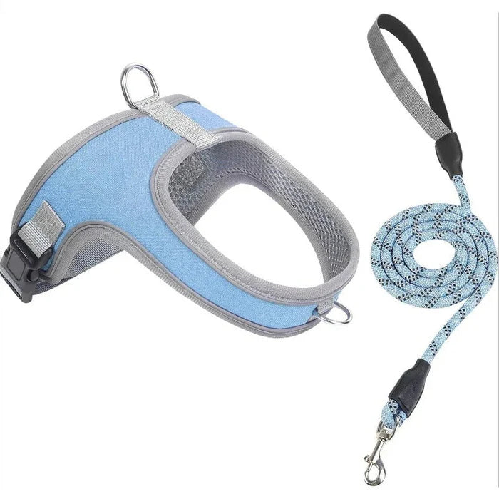 Pawluna – Breathable Reflective Dog Harness & Leash Set