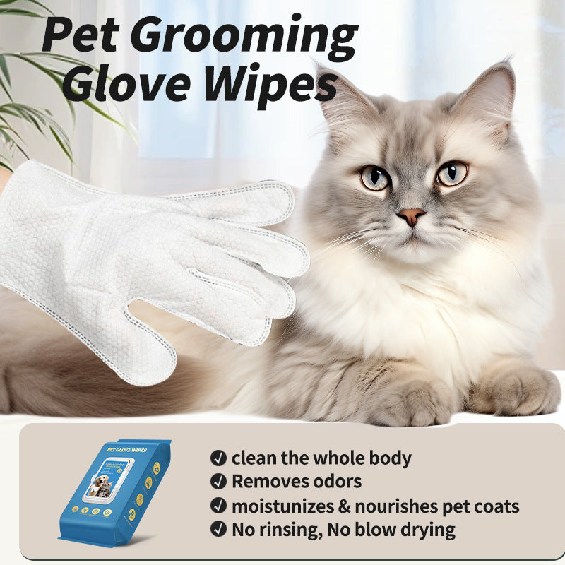 Pawsera – Deodorizing Grooming Glove Wipes for Cats & Dogs