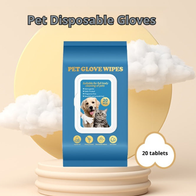 Pawsera – Deodorizing Grooming Glove Wipes for Cats & Dogs