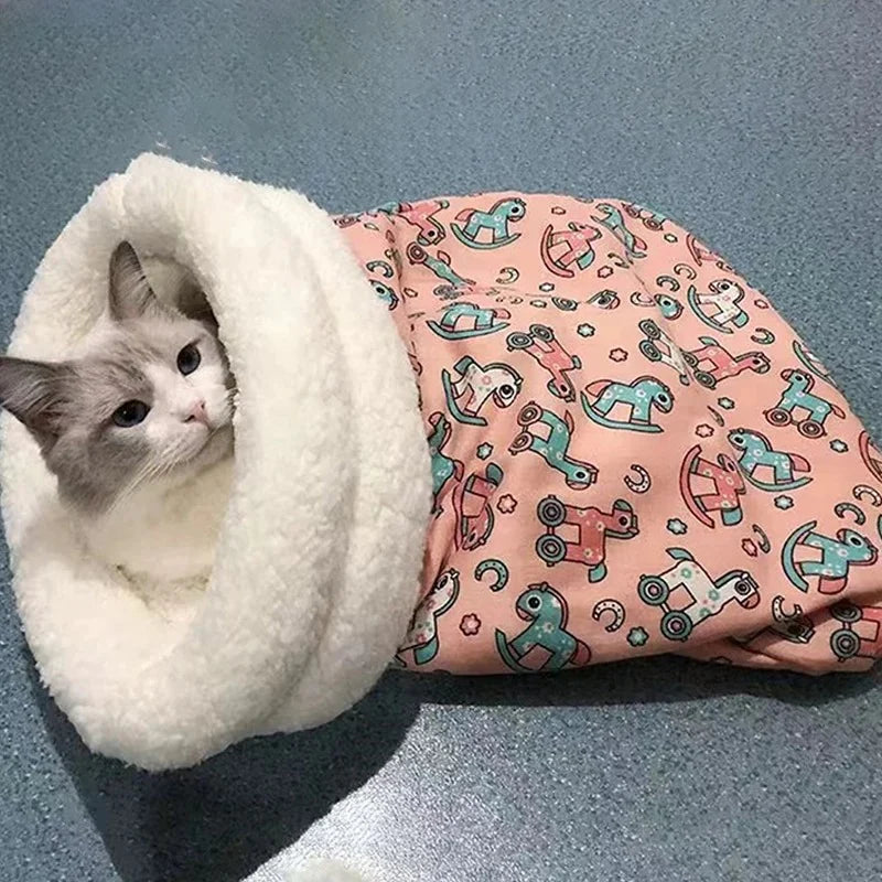 Snugora – Cozy Sleeping Bag Cat Bed for Warm & Secure Pet Comfort