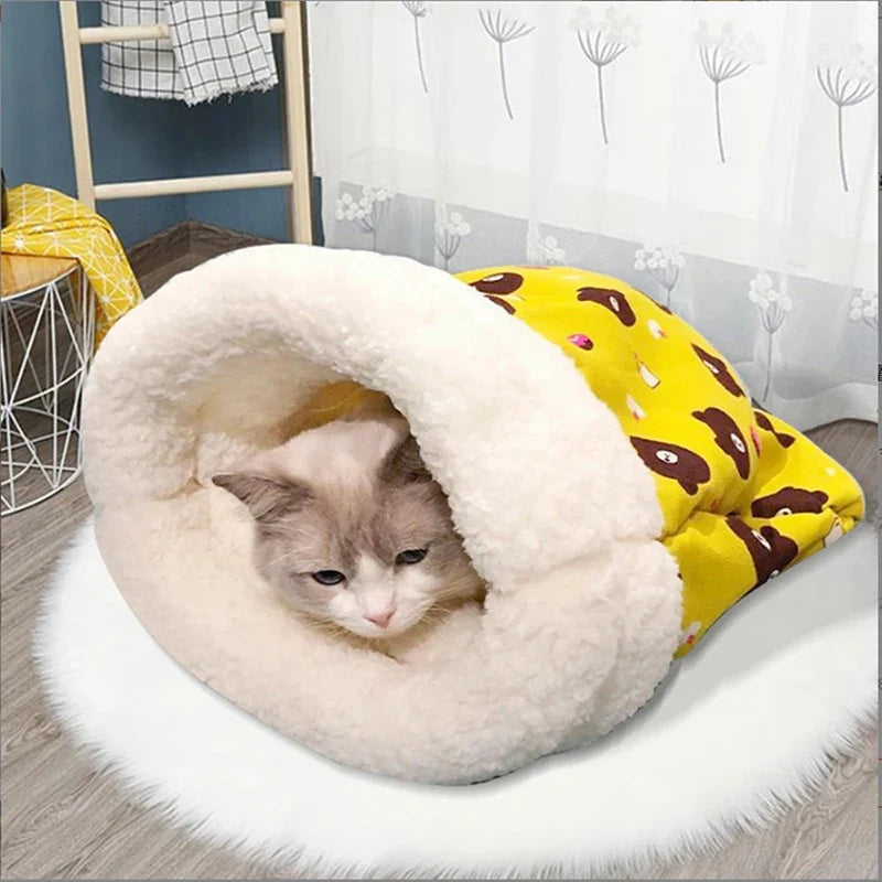 Snugora – Cozy Sleeping Bag Cat Bed for Warm & Secure Pet Comfort