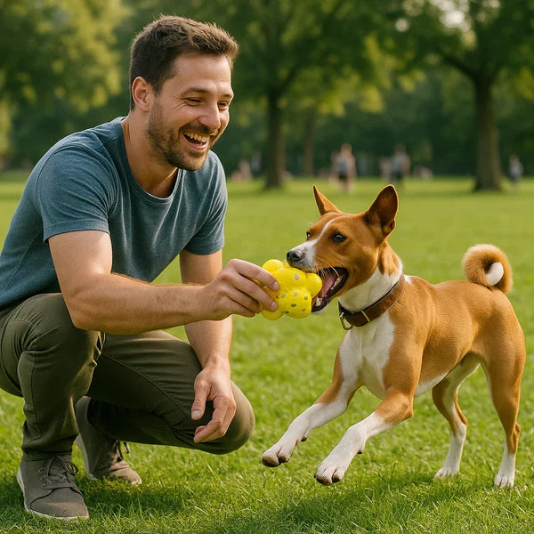 Zenvora – Durable Interactive Dog Ball Toy for Chewing, Fetch & Stress Relief